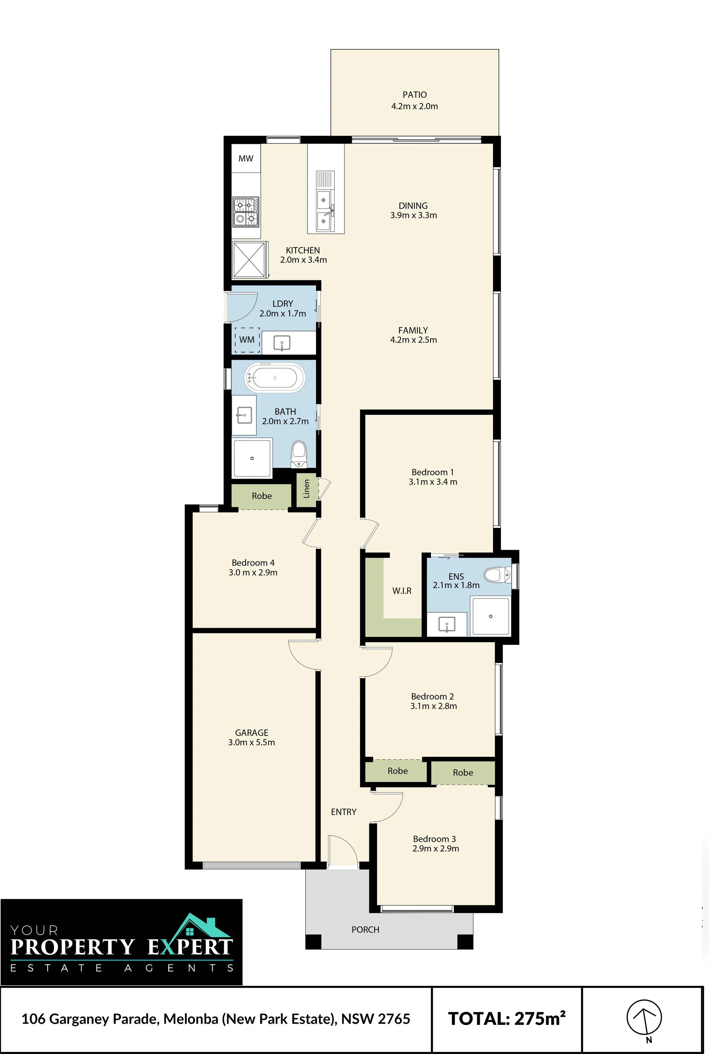 Floor plan of 106 Garganey Parade ( Melonba), Marsden Park